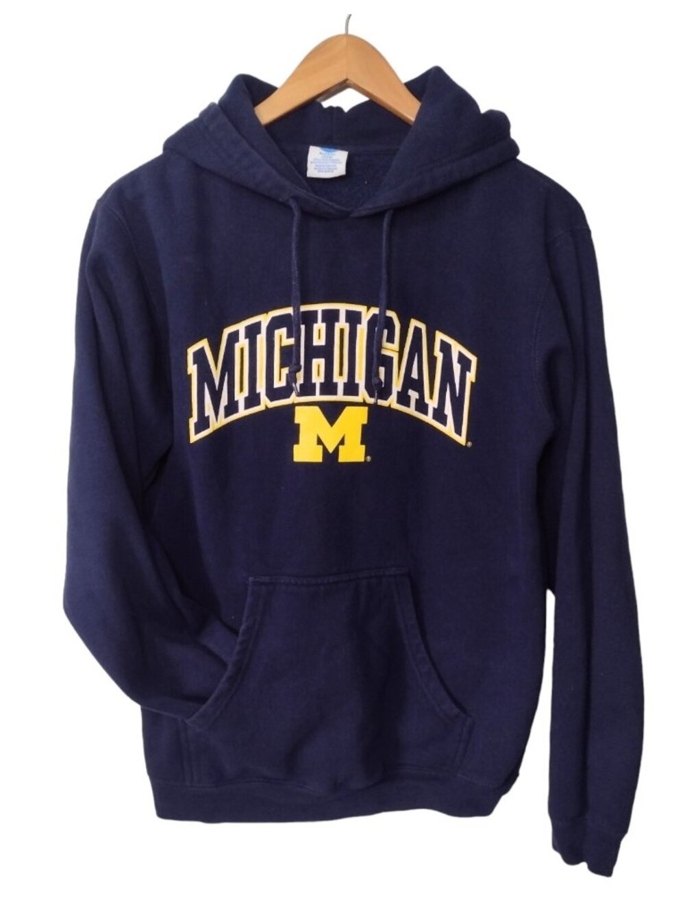 Vintage Michigan Wolverines Hoodie Sweatshirt S Navy NCAA Collegiate KA Inc